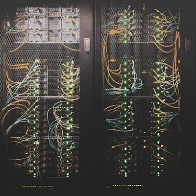 Server racks with network infrastructure